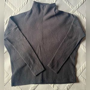 lululemon ribbed Cowl neck sweater with thumb holes- black - size L - worn 4-5x